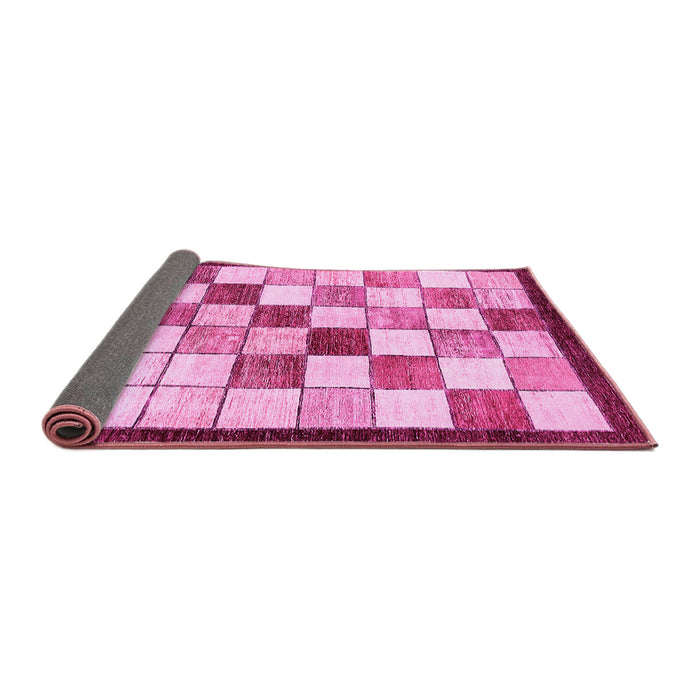 Sideview of Abstract Pink Modern Rug, abs387pnk