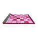 Sideview of Abstract Pink Modern Rug, abs387pnk