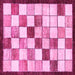 Square Abstract Pink Modern Rug, abs387pnk