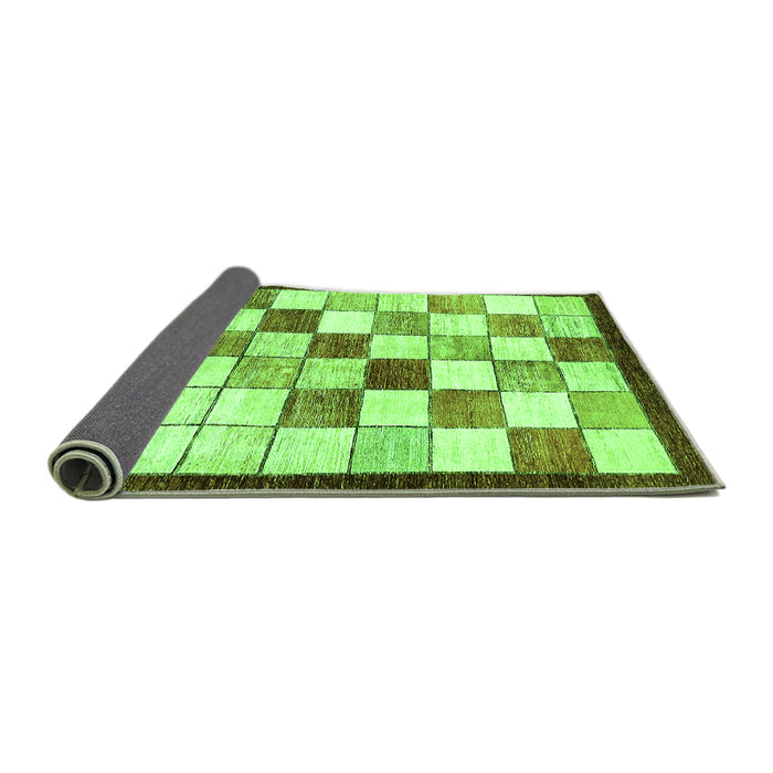 Sideview of Abstract Green Modern Rug, abs387grn