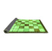 Sideview of Abstract Green Modern Rug, abs387grn