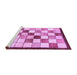 Sideview of Machine Washable Abstract Purple Modern Area Rugs, wshabs387pur