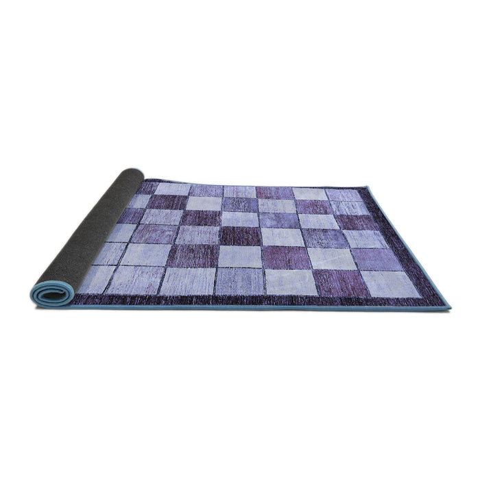 Sideview of Abstract Blue Modern Rug, abs387blu