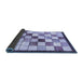 Sideview of Abstract Blue Modern Rug, abs387blu