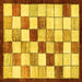 Square Abstract Yellow Modern Rug, abs387yw