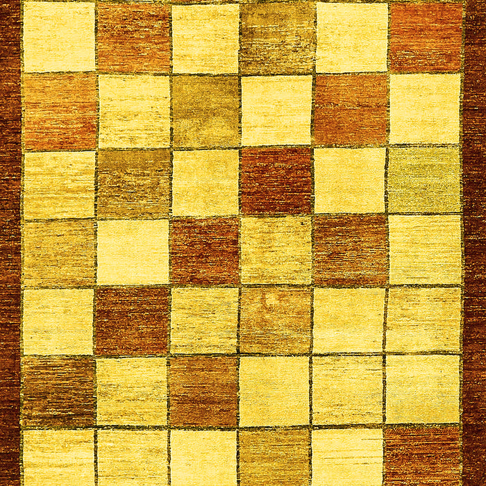 Abstract Yellow Modern Rug, abs387yw