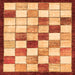 Square Abstract Orange Modern Rug, abs387org