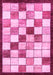 Machine Washable Abstract Pink Modern Rug, wshabs387pnk