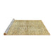 Sideview of Machine Washable Abstract Sun Yellow Rug, wshabs388