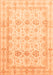 Machine Washable Oriental Orange Traditional Area Rugs, wshabs3880org