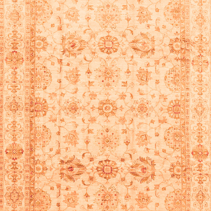 Machine Washable Oriental Orange Traditional Area Rugs, wshabs3880org
