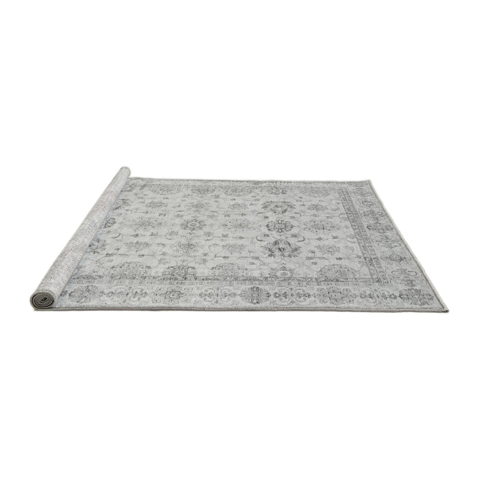 Sideview of Machine Washable Oriental Gray Traditional Rug, wshabs3880gry
