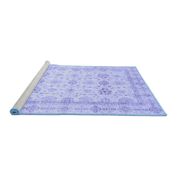 Sideview of Machine Washable Oriental Blue Traditional Rug, wshabs3880blu