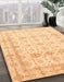 Machine Washable Abstract Orange Rug in a Family Room, wshabs3880