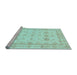 Sideview of Machine Washable Oriental Light Blue Traditional Rug, wshabs3880lblu