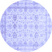 Round Oriental Blue Traditional Rug, abs3880blu