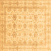 Square Oriental Brown Traditional Rug, abs3880brn