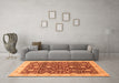 Machine Washable Oriental Orange Traditional Area Rugs in a Living Room, wshabs3881org