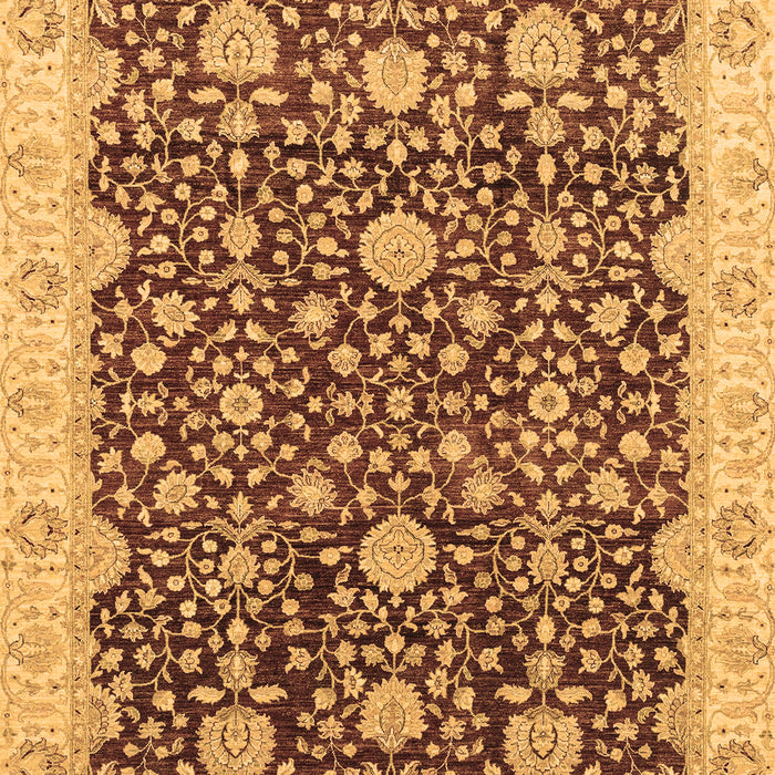 Machine Washable Oriental Brown Traditional Rug, wshabs3881brn