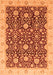 Machine Washable Oriental Orange Traditional Area Rugs, wshabs3881org