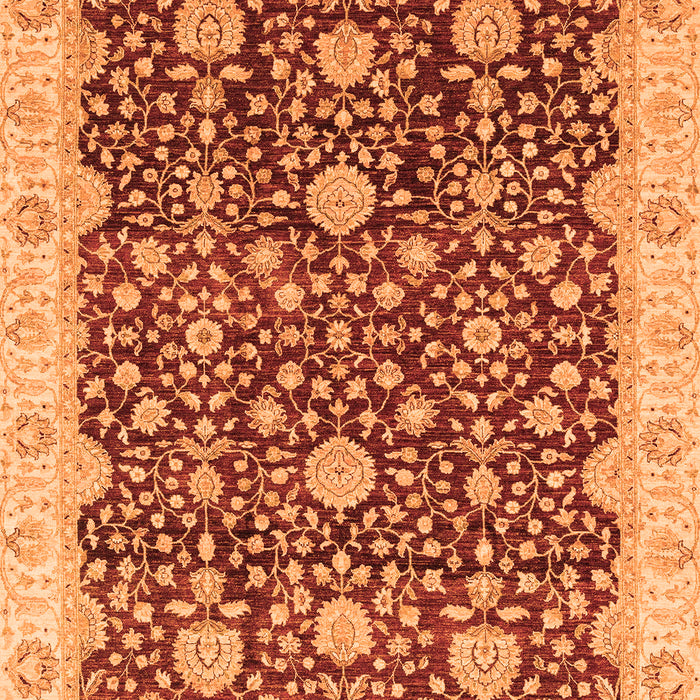 Machine Washable Oriental Orange Traditional Area Rugs, wshabs3881org