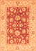 Machine Washable Oriental Orange Traditional Area Rugs, wshabs3882org
