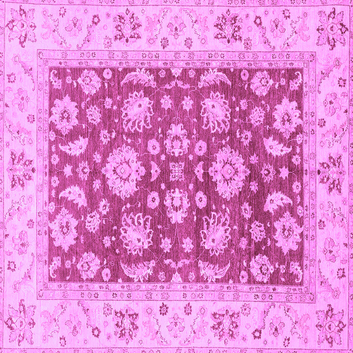 Square Machine Washable Oriental Purple Traditional Area Rugs, wshabs3882pur