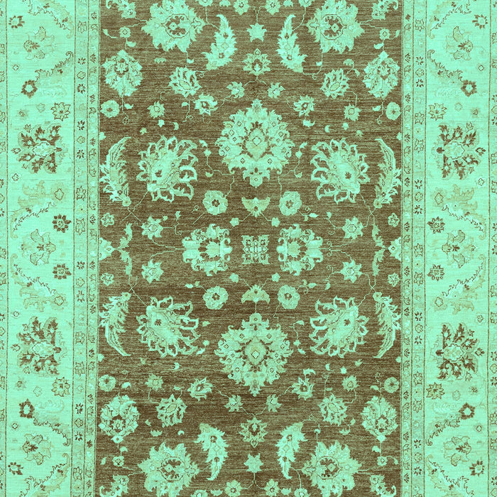 Machine Washable Oriental Turquoise Traditional Area Rugs, wshabs3882turq