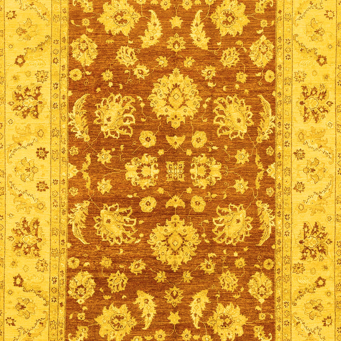 Machine Washable Oriental Yellow Traditional Rug, wshabs3882yw