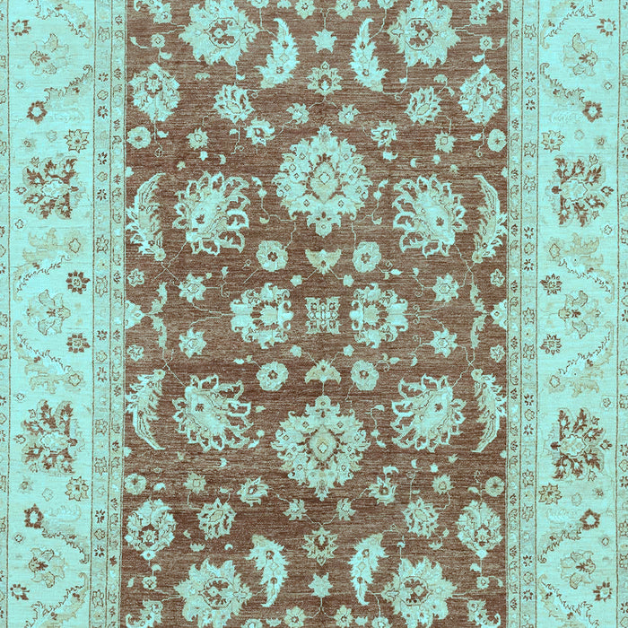 Machine Washable Oriental Light Blue Traditional Rug, wshabs3882lblu