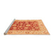 Sideview of Machine Washable Oriental Orange Traditional Area Rugs, wshabs3882org