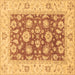 Square Oriental Brown Traditional Rug, abs3882brn