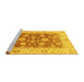 Sideview of Machine Washable Oriental Yellow Traditional Rug, wshabs3882yw
