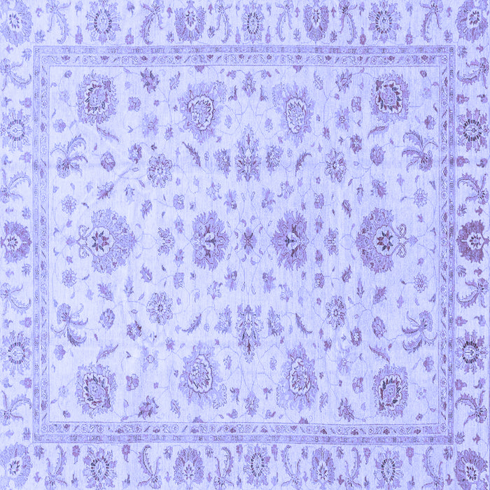 Square Machine Washable Oriental Blue Traditional Rug, wshabs3883blu