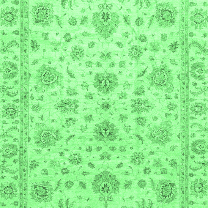 Machine Washable Oriental Emerald Green Traditional Area Rugs, wshabs3883emgrn