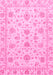 Machine Washable Oriental Pink Traditional Rug, wshabs3883pnk