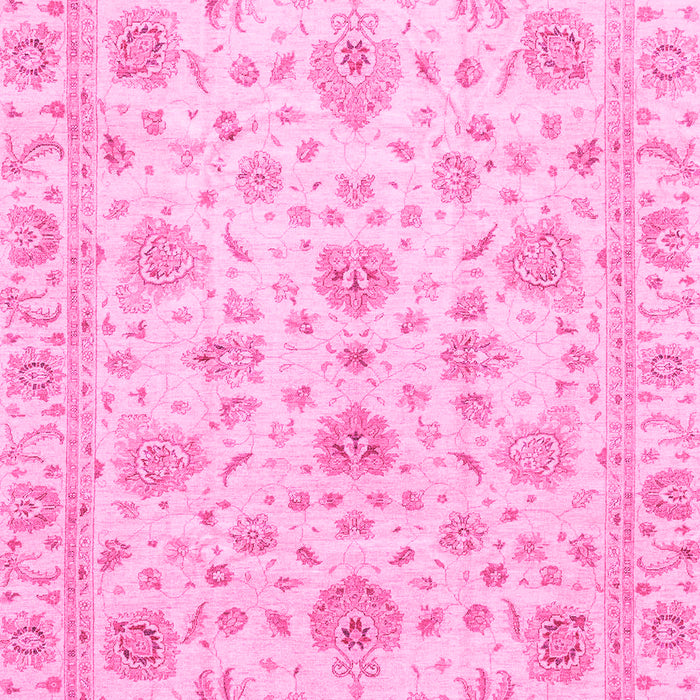 Machine Washable Oriental Pink Traditional Rug, wshabs3883pnk