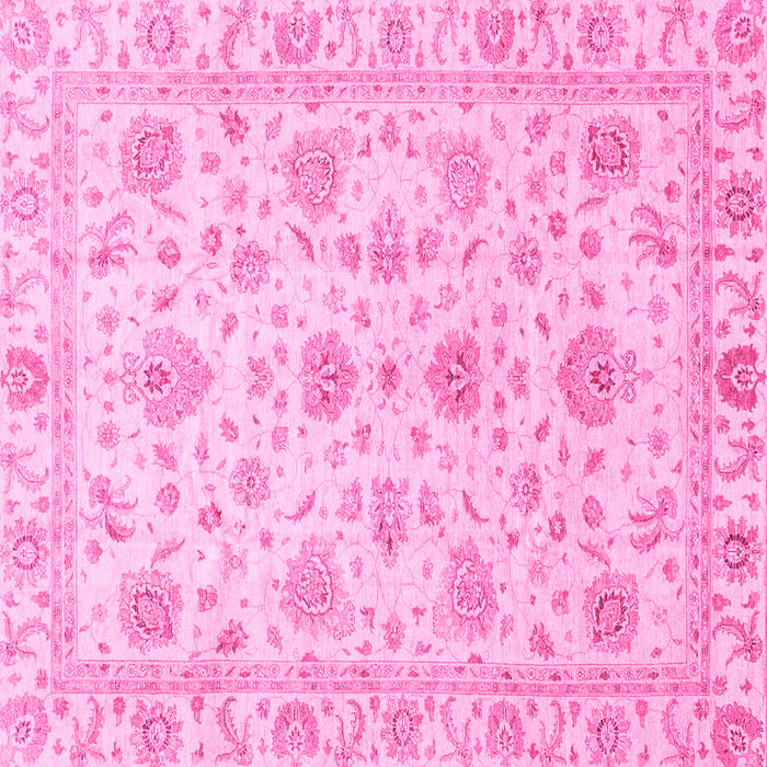 Square Oriental Pink Traditional Rug, abs3883pnk