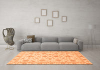 Machine Washable Oriental Orange Traditional Rug, wshabs3883org