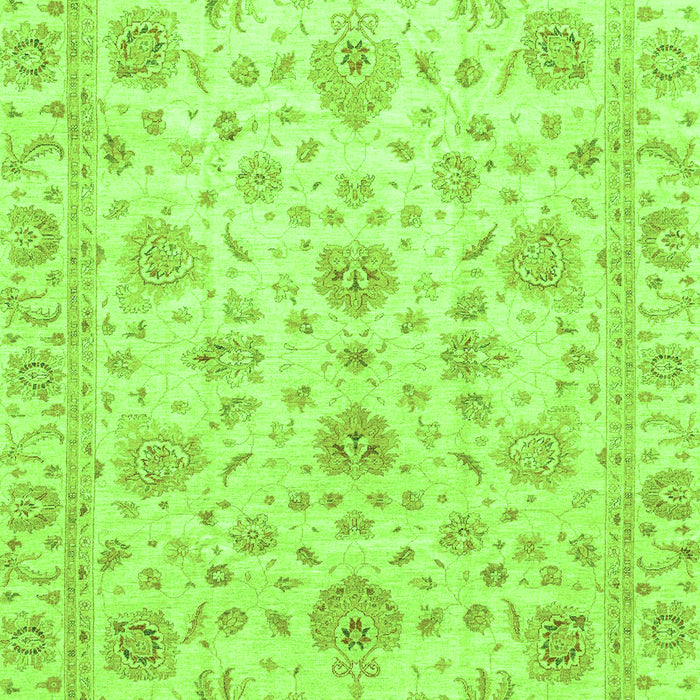 Machine Washable Oriental Green Traditional Area Rugs, wshabs3883grn