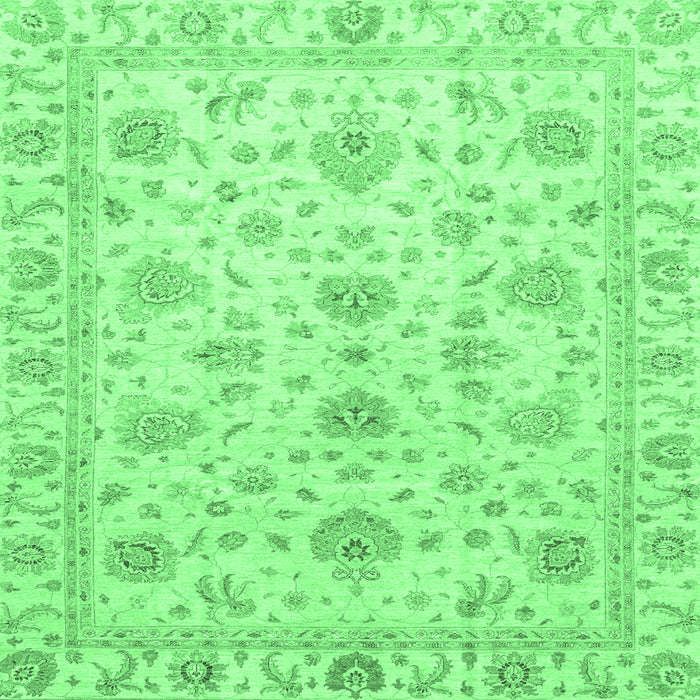 Square Oriental Emerald Green Traditional Rug, abs3883emgrn