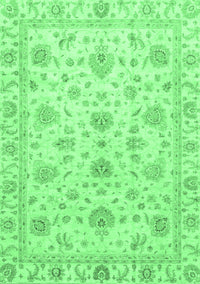 Oriental Emerald Green Traditional Rug, abs3883emgrn