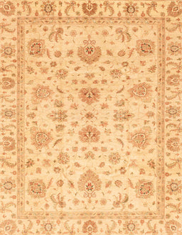 Abstract Chrome Gold Yellow Oriental Rug, abs3883