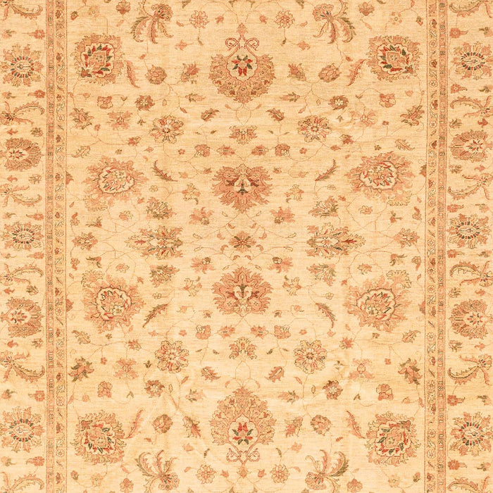 Abstract Chrome Gold Yellow Oriental Rug, abs3883