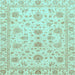 Square Oriental Light Blue Traditional Rug, abs3883lblu