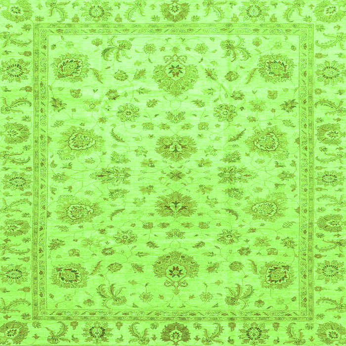 Square Oriental Green Traditional Rug, abs3883grn