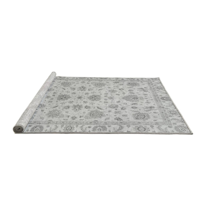 Sideview of Machine Washable Oriental Gray Traditional Rug, wshabs3883gry