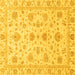 Square Oriental Yellow Traditional Rug, abs3883yw