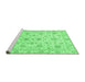 Sideview of Machine Washable Oriental Emerald Green Traditional Area Rugs, wshabs3883emgrn