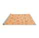 Sideview of Machine Washable Oriental Orange Traditional Area Rugs, wshabs3883org